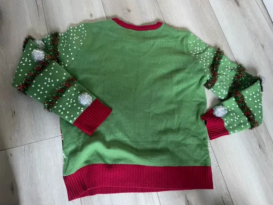 Spencers Elf Ugly Christmas Sweater With Lights Large Men