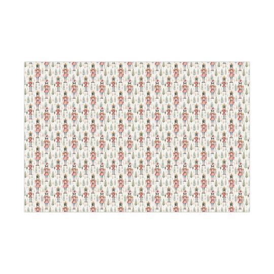 Nutcracker Christmas Gift Wrap, Merry Christmas Wrapping Paper, Vintage Gift Wrap