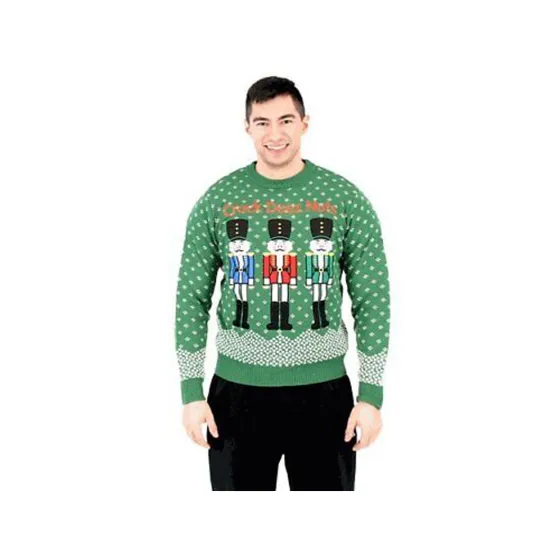 Adult Unisex Funny Deez Nuts Nutcrackers Ugly Christmas Sweater