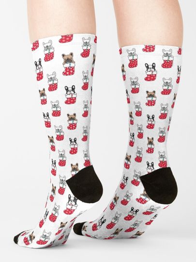 French Bulldog Christmas Socks Socks