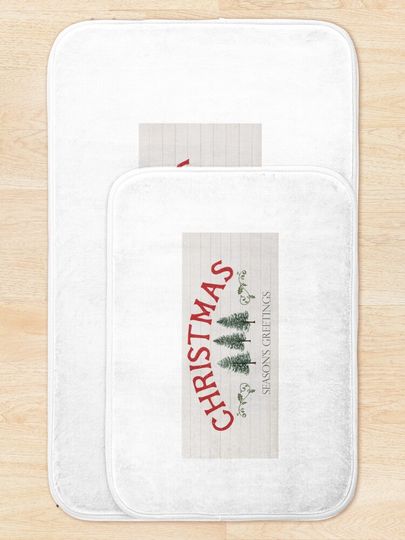  christmas seasons greetings Bath Mat