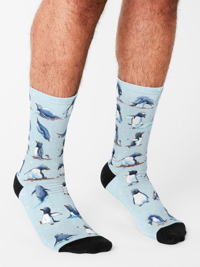 Gentoo penguins colony Socks