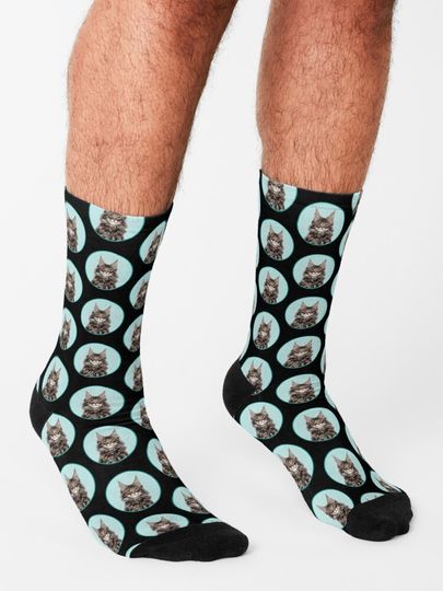 Cute Maine Coon Funny Maine Coon Lovers Socks