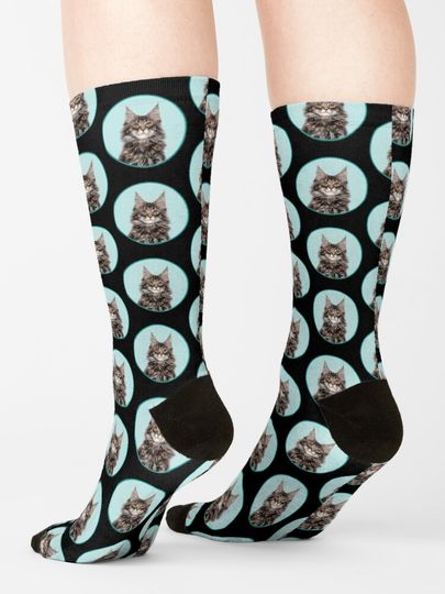 Cute Maine Coon Funny Maine Coon Lovers Socks