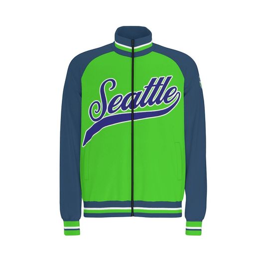 SEATTLE SEAHAWKS  Raglan-Sleeve Stand Collar Jacket