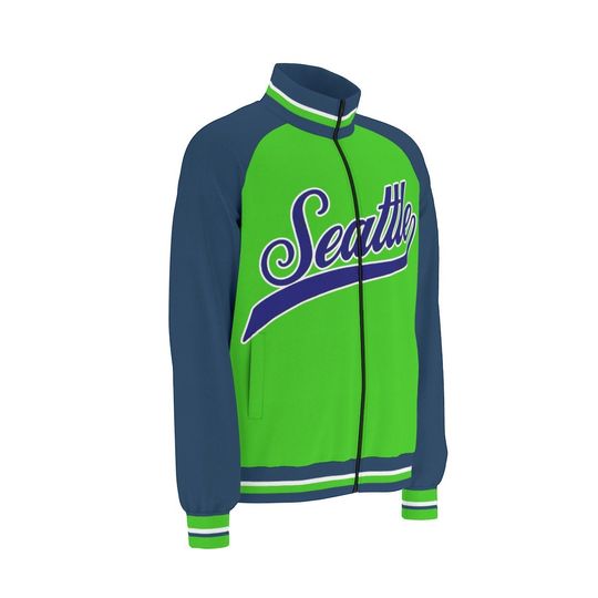 SEATTLE SEAHAWKS  Raglan-Sleeve Stand Collar Jacket