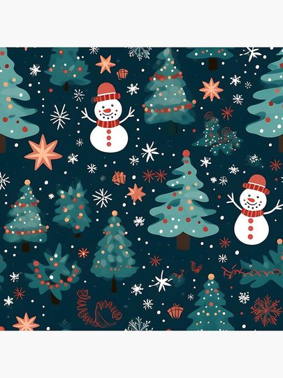 chrismas seamless digital paper Pillow