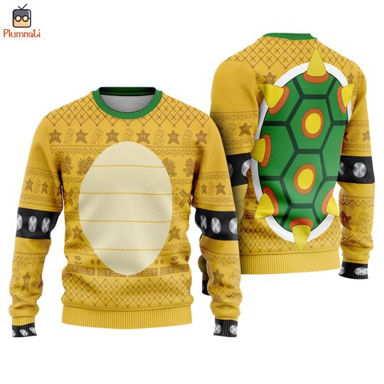 Super Mario Bowser Ugly Christmas Sweater, Bowser Sweater, Mario Christmas Shirt, Mario Family Christmas, Christmas Vacation Shirt