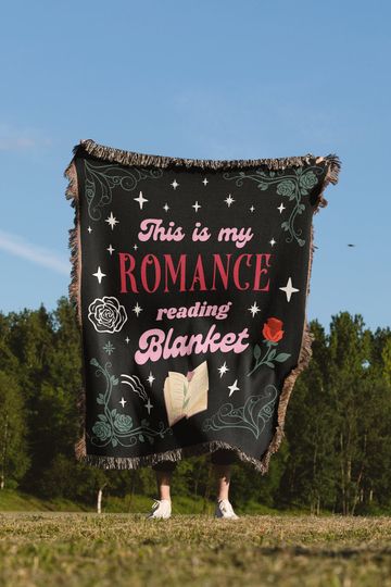 Romance Reader Woven Blanket / bookish merch