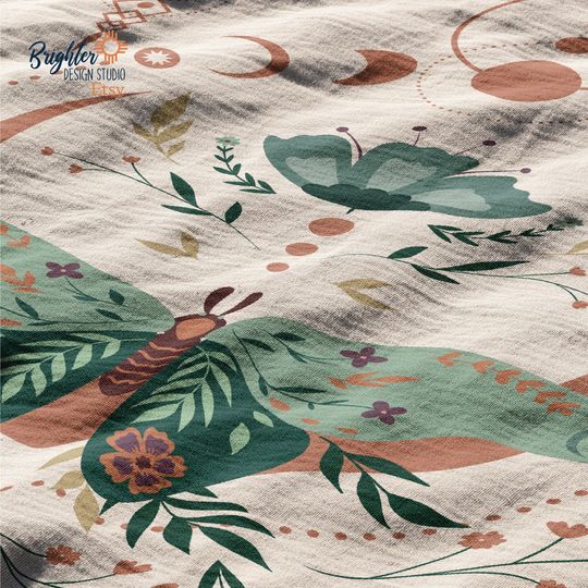 Celestial Moth Woven Blanket