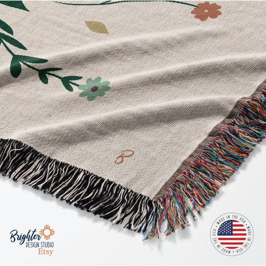 Celestial Moth Woven Blanket