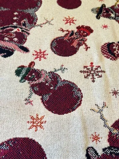 Christmas Winter Snowman Tapestry Throw Blanket Crown Crafts