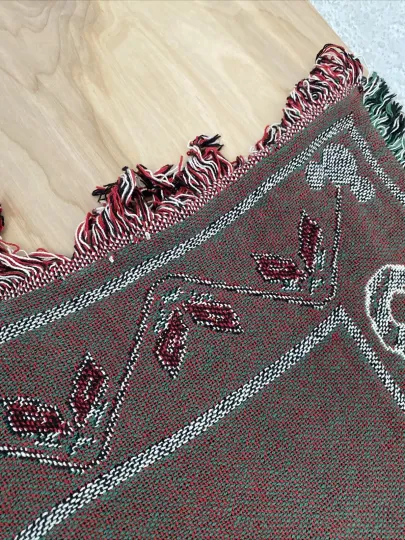 Disney Mickey Mouse Pluto Christmas Santa Woven Throw Blanket Tapestry 46x69”