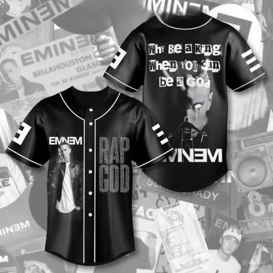 Eminem Why Be A King When You Are A God Baseball Jersey