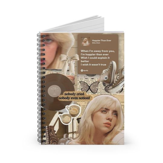 Billie Eilish Spiral Notebook - Ruled Line