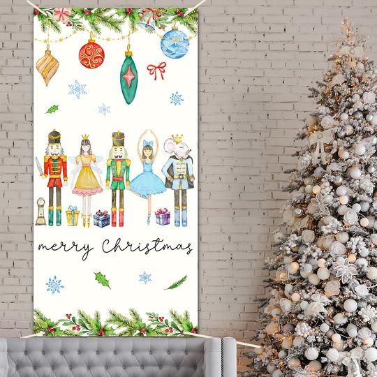 Merry Christmas Nutcracker Door Cover