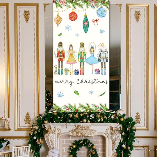 Merry Christmas Nutcracker Door Cover