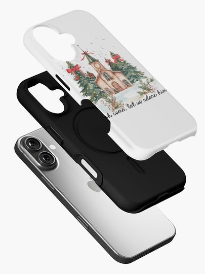 Oh Come, Let Us Adore Him Funny Chrismas Jesus iPhone Case
