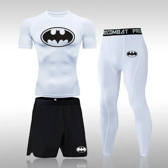 NEW Compression Sports 3 Pcs Jogging Quick Dry GYM Exercise Workout Tracksuit