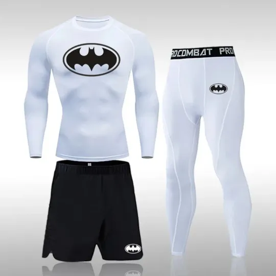 NEW Compression Sports 3 Pcs Jogging Quick Dry GYM Exercise Workout Tracksuit