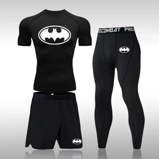 NEW Compression Sports 3 Pcs Jogging Quick Dry GYM Exercise Workout Tracksuit