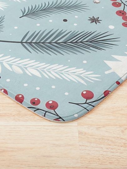 Winter Wonderland: Festive Seasonal Pattern Bath Mat