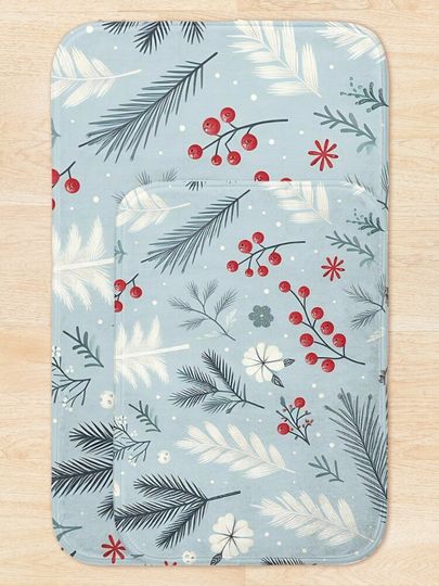 Winter Wonderland: Festive Seasonal Pattern Bath Mat