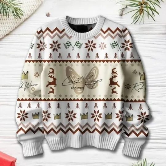 Rod Wave Turtle Race 2024 Christmas Ugly Sweater