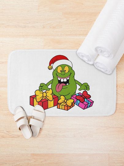 Slimer Christmas Gifts Bath Mat
