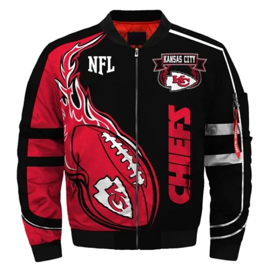 Kansas City Chiefs bomber Jacket running player Casual Jacket