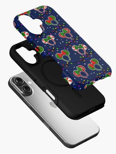 Christmas mickey ear pattern iPhone Case