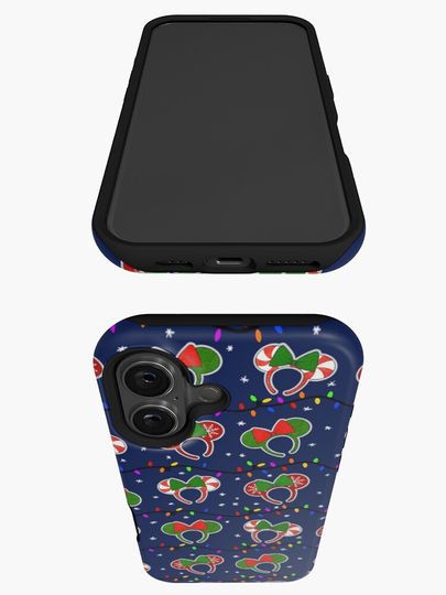Christmas mickey ear pattern iPhone Case
