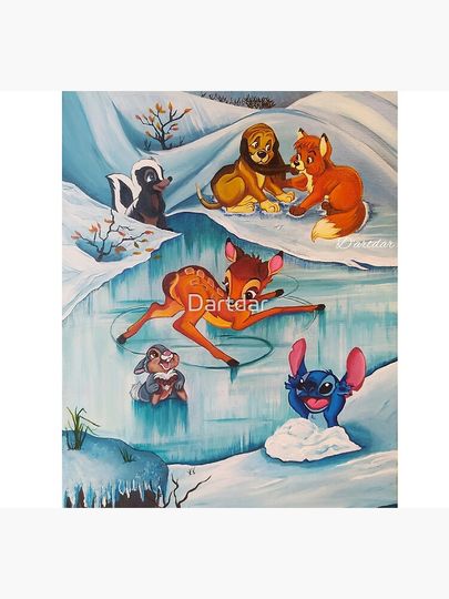 Christmas Bambi and Friends Socks