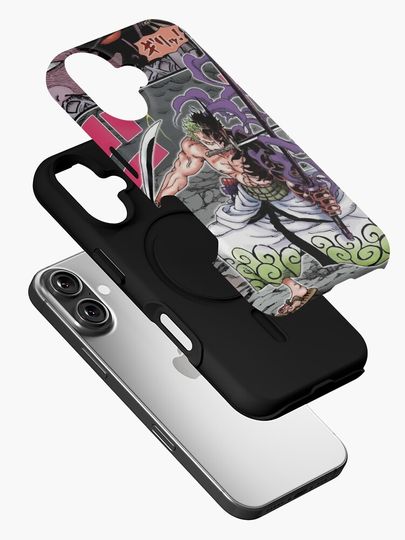 Zoro three sword style colored manga panel iPhone Case
