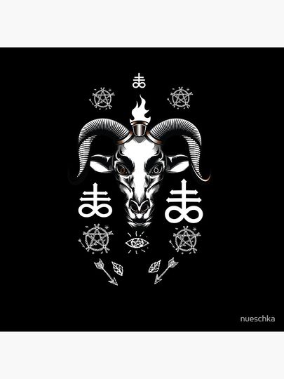 Gothic Baphomet Satanic 666 Black Metal Pillow