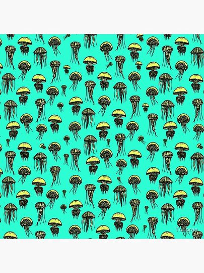 ocean jellyfish Pillow