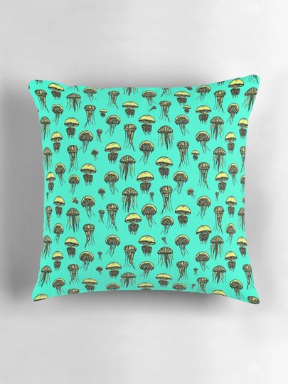 ocean jellyfish Pillow
