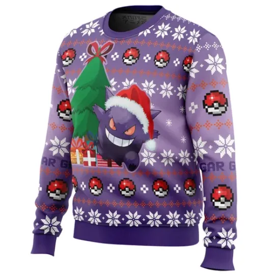 Christmas Gengar PKM Ugly Christmas Sweater