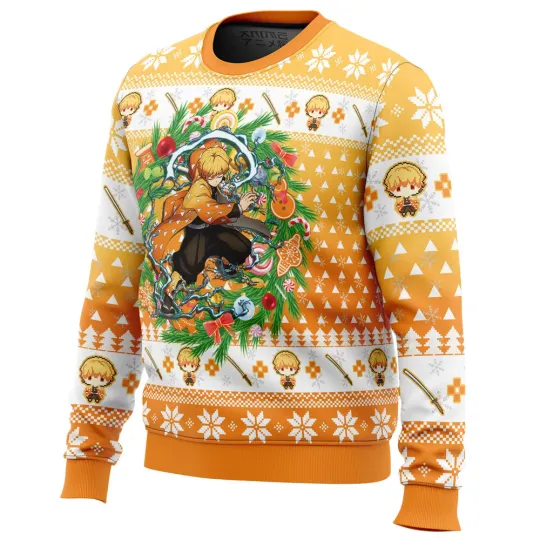 Christmas zenittsu Agatsuma demon Ugly Christmas Sweater