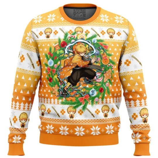 Christmas zenittsu Agatsuma demon Ugly Christmas Sweater
