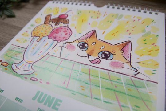 2025 Wall Calendar with Cute Cats