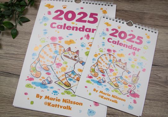 2025 Wall Calendar with Cute Cats