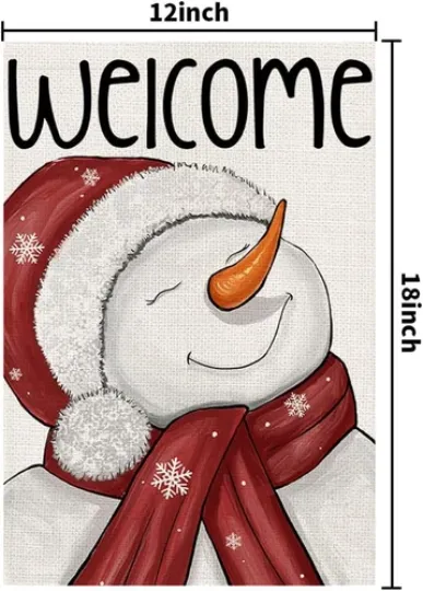 Welcome Christmas Winter Garden Flag