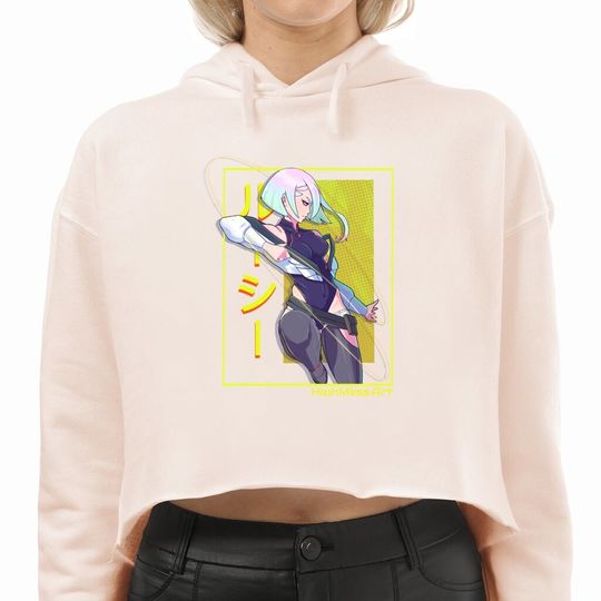 Lucy cyberpunk crop top hoodie