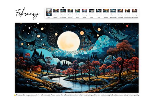 2025 Surreal Horizons Wall Calendar