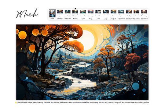 2025 Surreal Horizons Wall Calendar