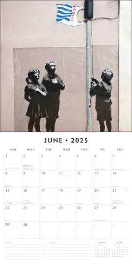 Banksy 2025 Square Wall Calendar