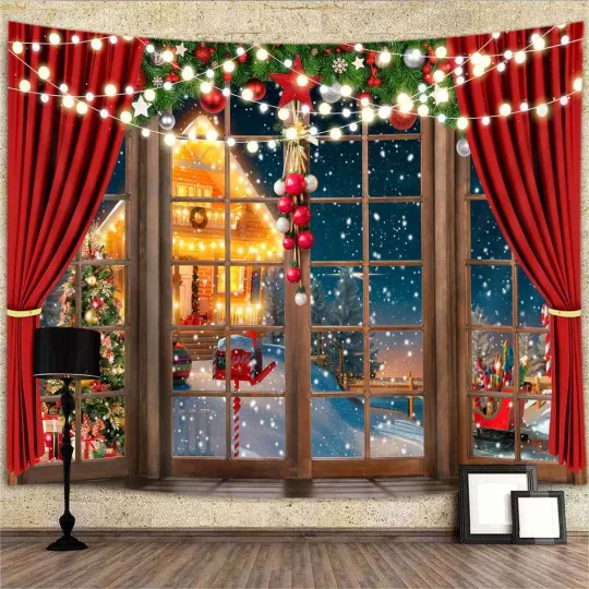 Winter Christmas  Tapestry Wall Hanging Art