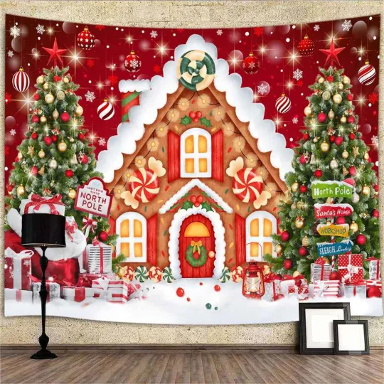Christmas Day Tapestry Wall Hanging Games