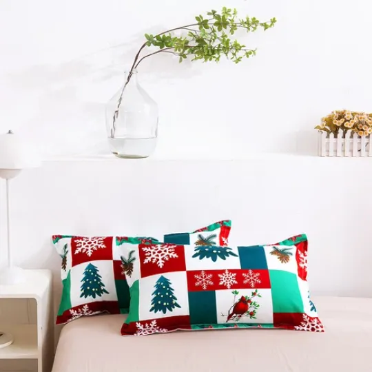 3D Christmas Trees Snowflake Bedding Set | Christmas Gift | Christmas Decor